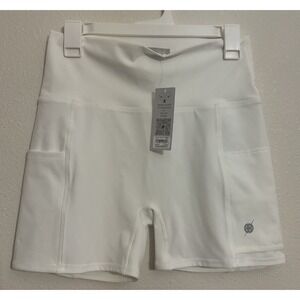 OFFLINE by Aerie Pickletini Leslie Bike Shorts White Medium